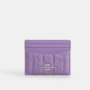 NWT Coach Slim Id Card Case SV/IRIS (cbr13)